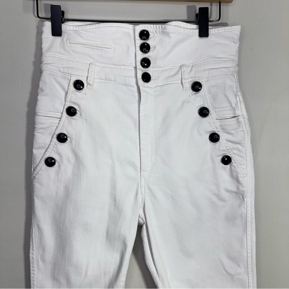 Isabel Marant Stretchy White High Waisted Napos Skinny Jeans Pants Size 38 - Picture 5 of 16